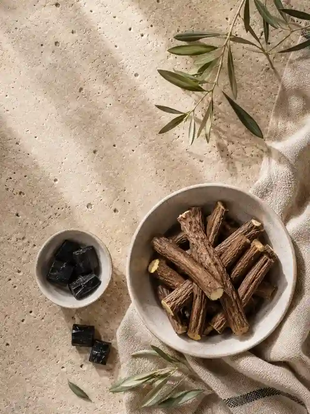 Persian licorice root and licorice extract