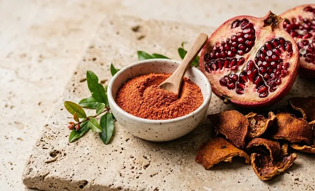 Persian pomegranate powder and dried pomegranate